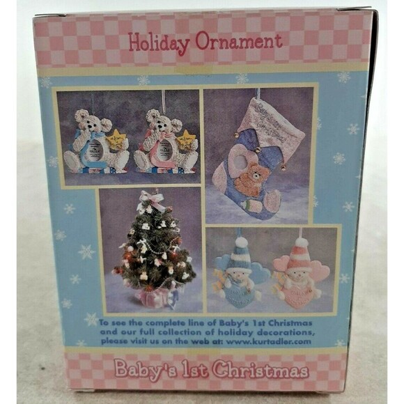 Teddy Bear Baby First Christmas Tree Ornament New - Picture 3 of 3